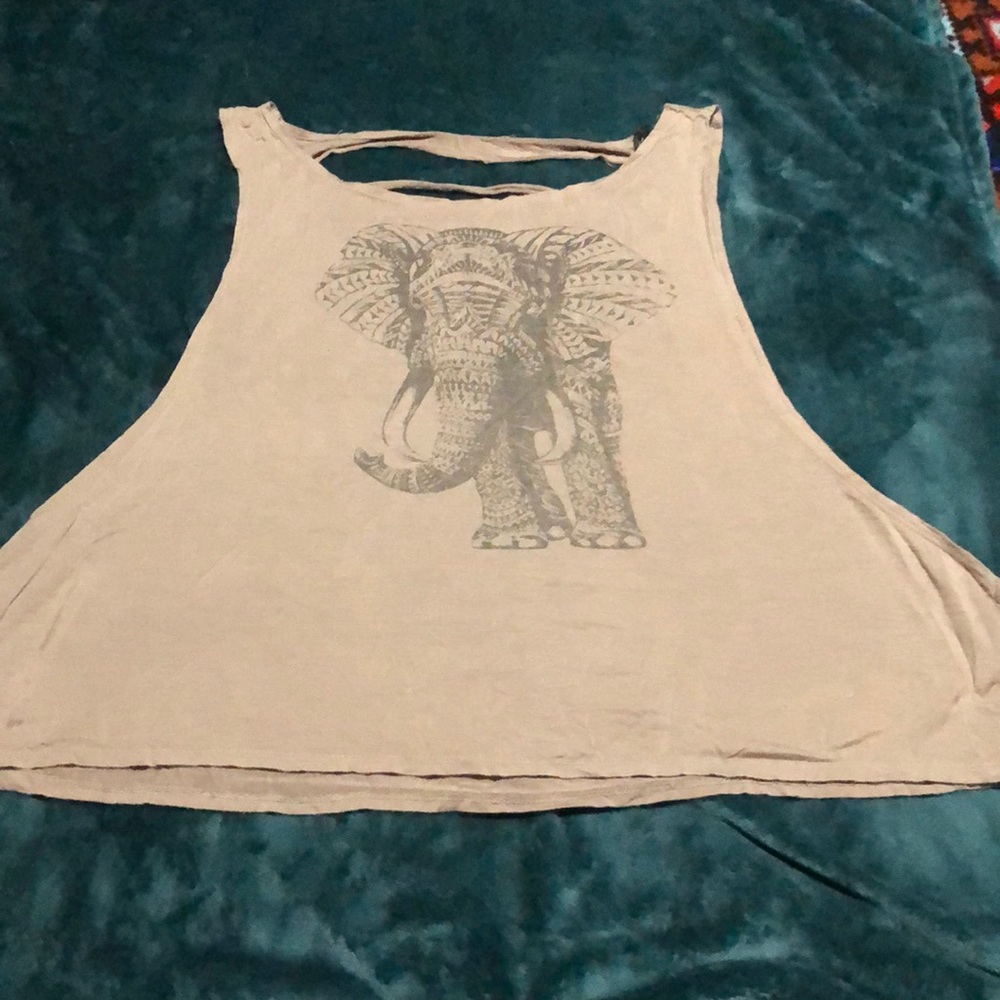 Tan colored tank top